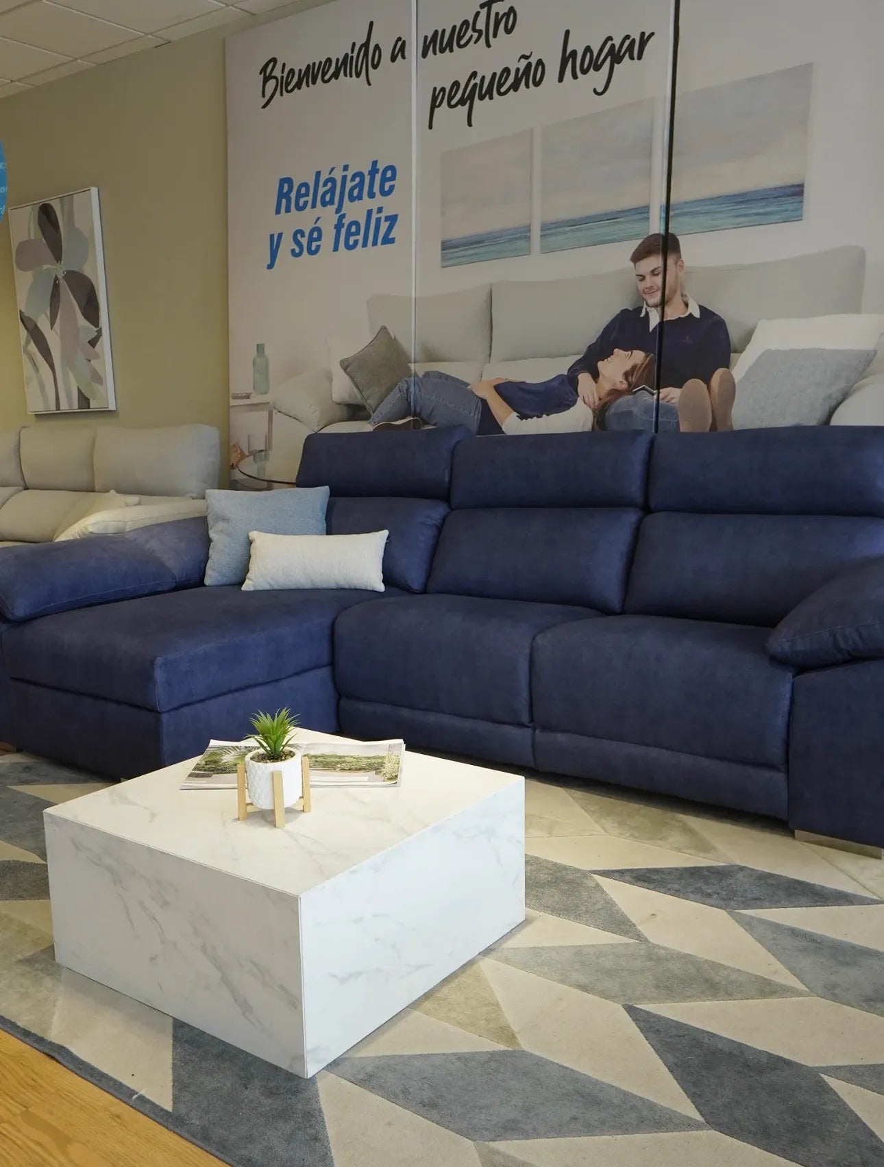 Chaise longue navy