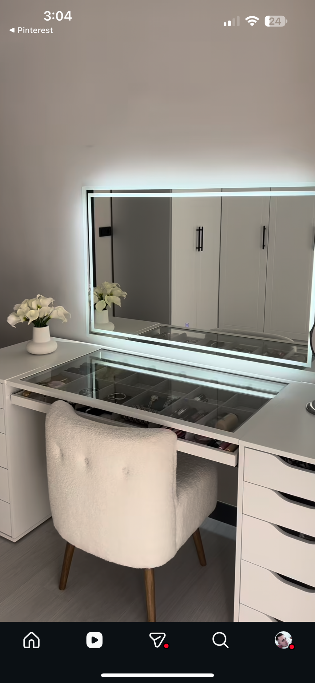 Tocador Led + silla nube ☁️