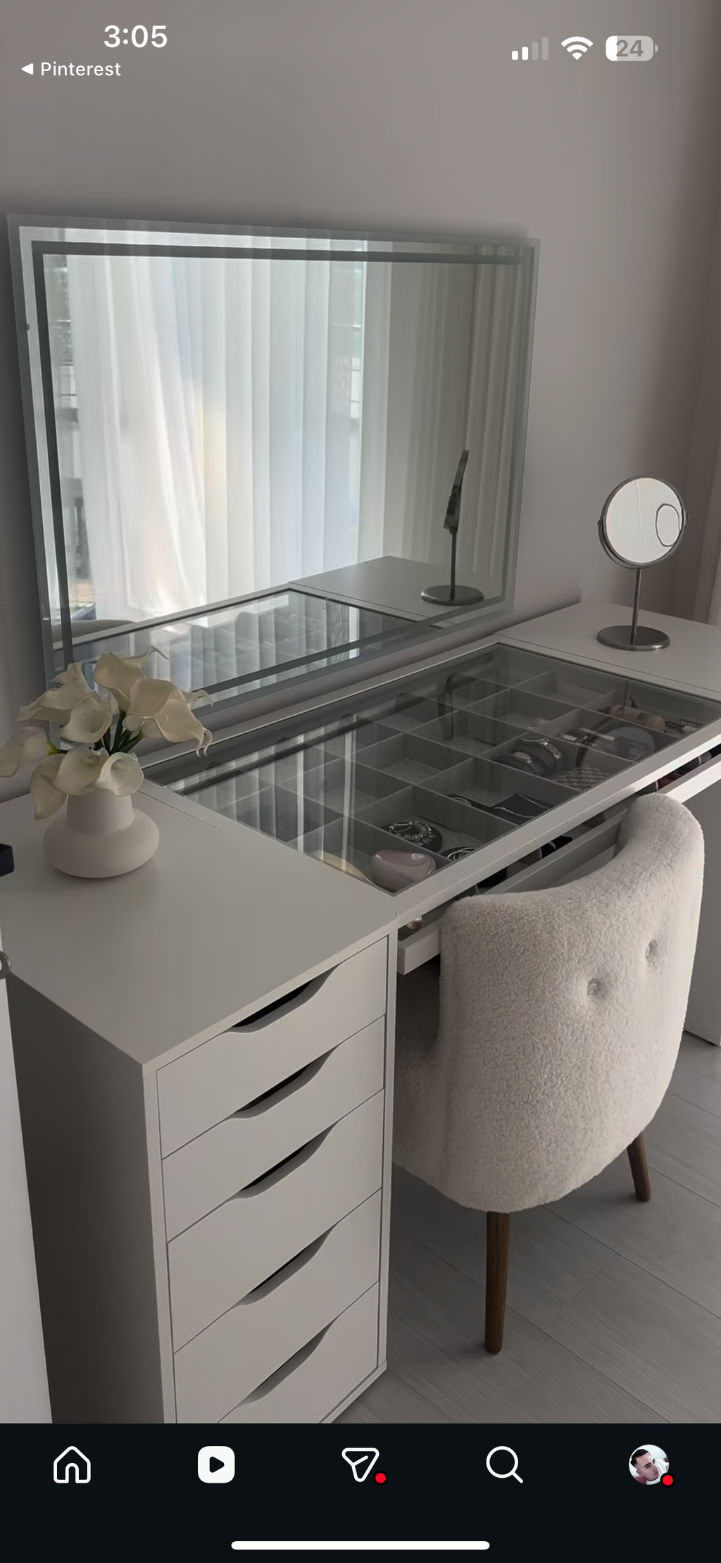 Tocador Led + silla nube ☁️