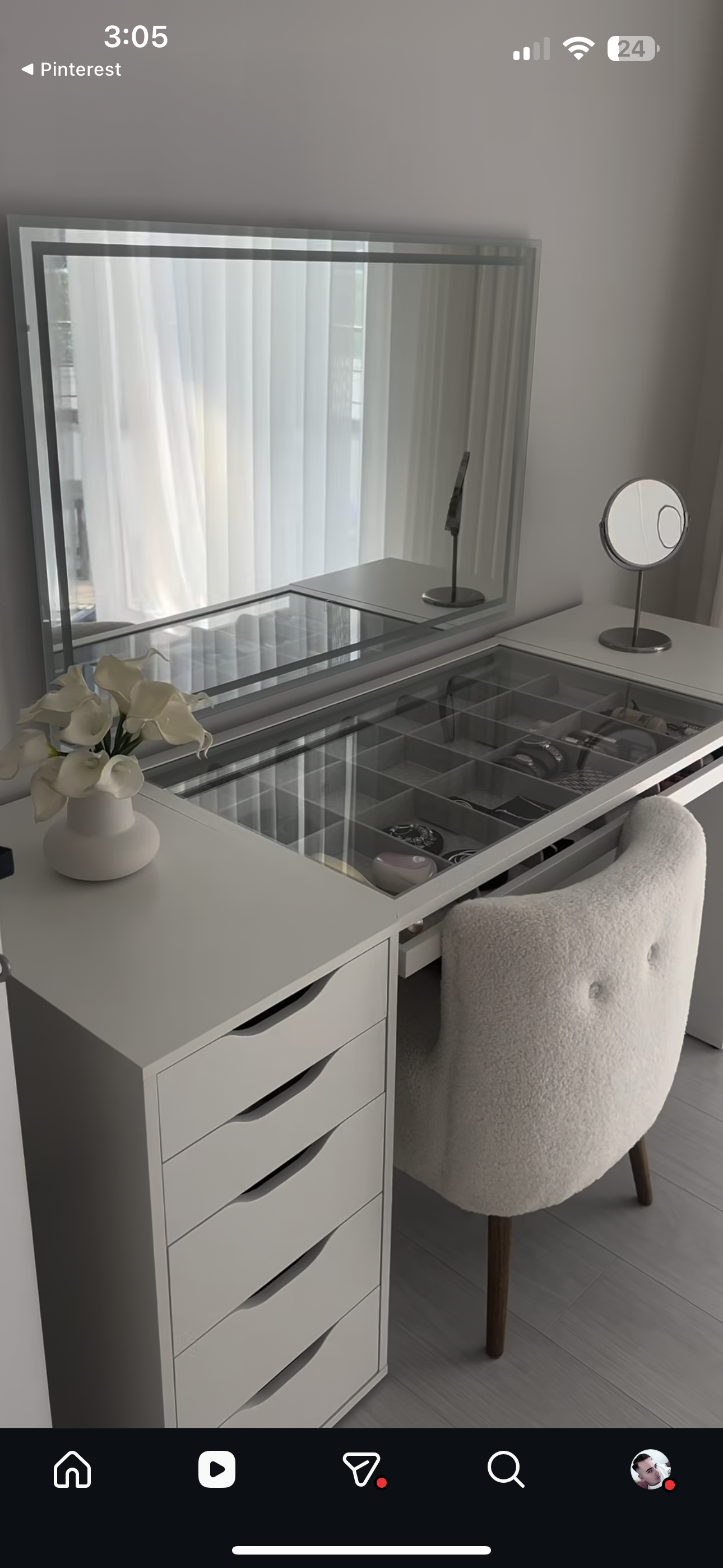Tocador Led + silla nube ☁️