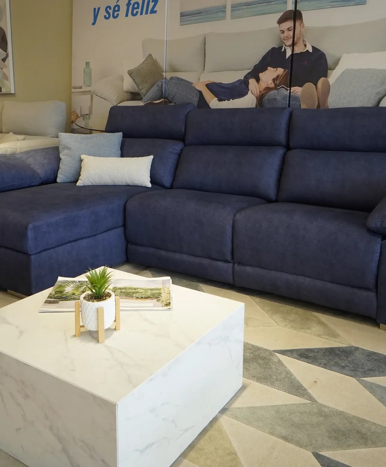 Chaise longue navy